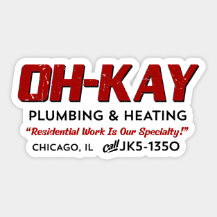 OH-KAY Plumbing and Heating Sticker